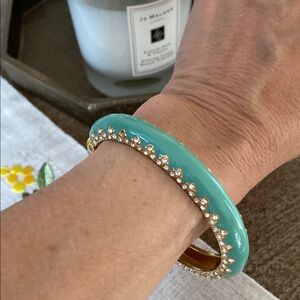 Stella & Dot Turquoise and Gold Bangle